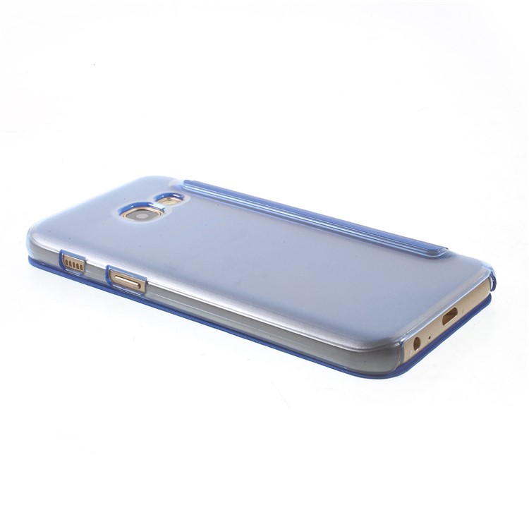 View Window Flip Leather Case Accessory for Samsung Galaxy A3 (2017) - Blue-4