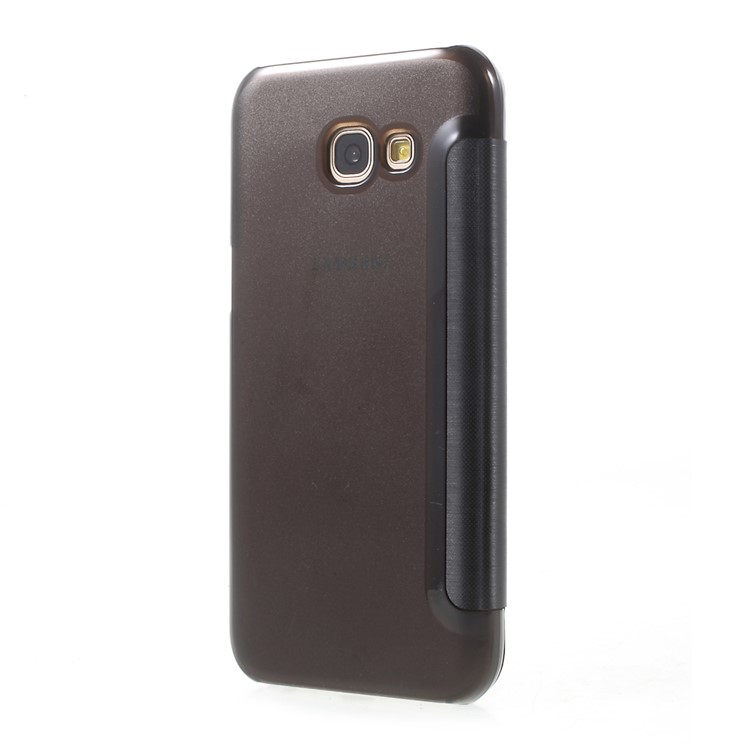 For Samsung Galaxy A5 (2017) A520 View Window Flip Leather Cell Phone Case - Black-3