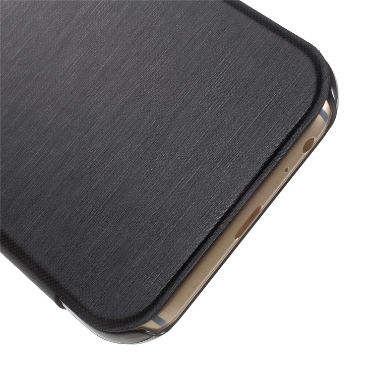For Samsung Galaxy A5 (2017) A520 View Window Flip Leather Cell Phone Case - Black-8