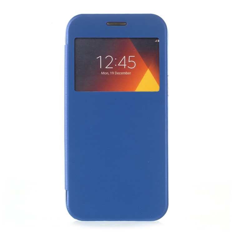 View Window Flip Leather Protective Case for Samsung Galaxy A5 (2017) A520 - Blue-1