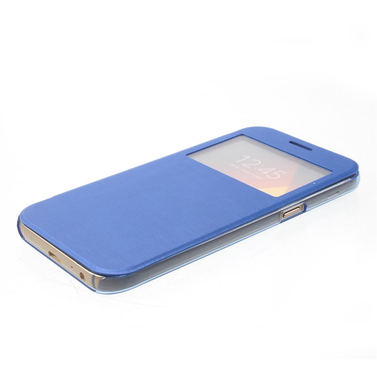 View Window Flip Leather Protective Case for Samsung Galaxy A5 (2017) A520 - Blue-4