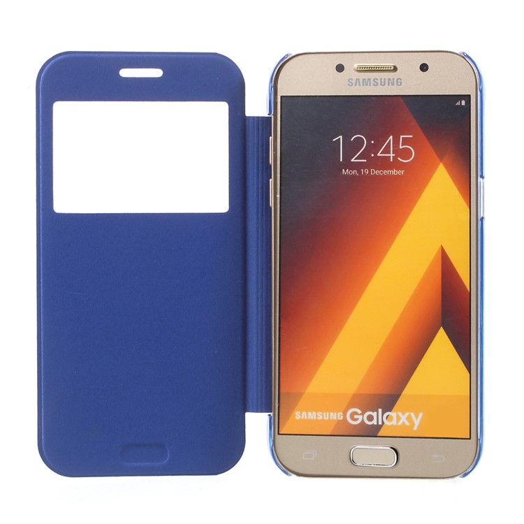 View Window Flip Leather Protective Case for Samsung Galaxy A5 (2017) A520 - Blue-5