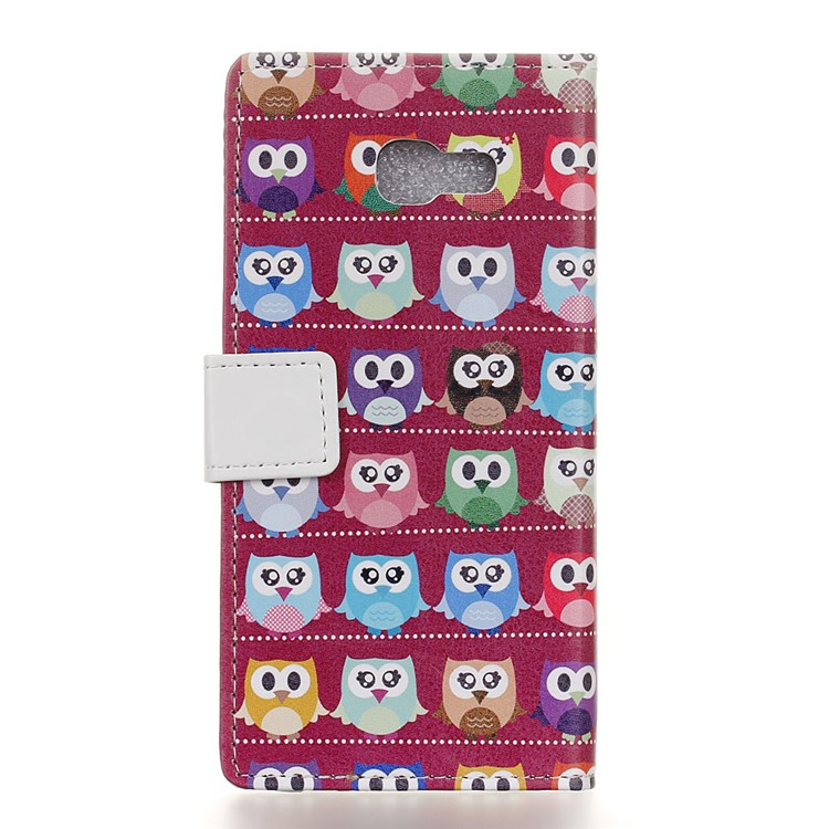 Printing Pattern Leather Flip Wallet Case for Samsung Galaxy Xcover 4 - Lovely Little Owls-2