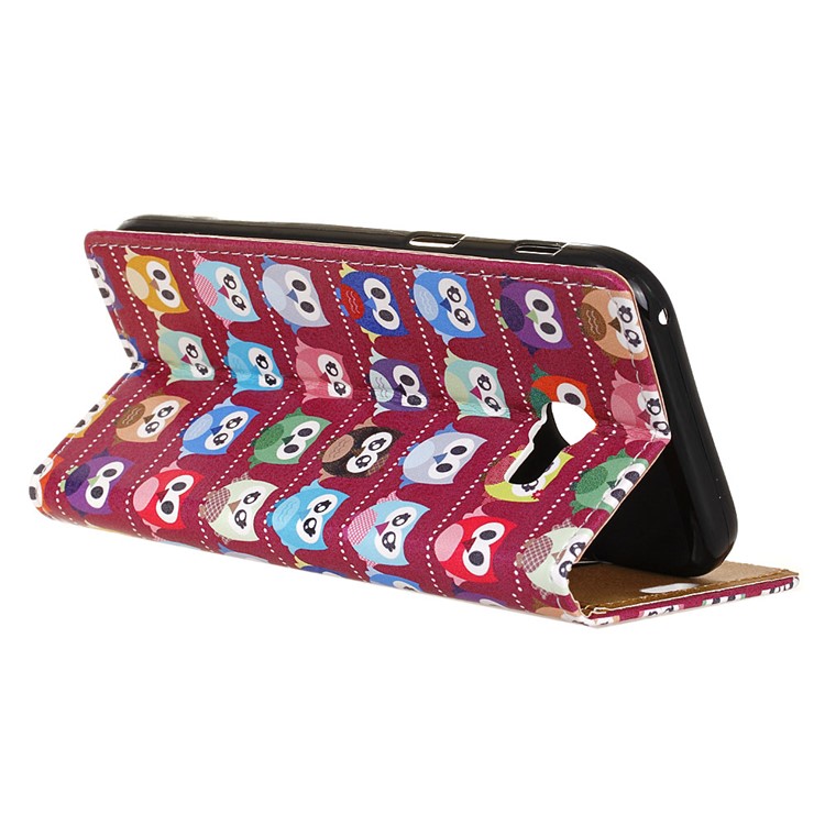 Printing Pattern Leather Flip Wallet Case for Samsung Galaxy Xcover 4 - Lovely Little Owls-4