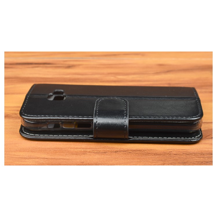 J&R Crazy Horse Leather Wallet Stand Case for Samsung Galaxy A5 (2017) - Black-11