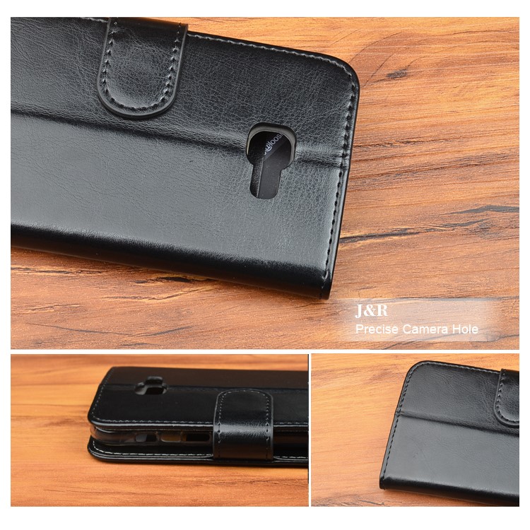 J&R Crazy Horse Leather Wallet Stand Case for Samsung Galaxy A5 (2017) - Black-12