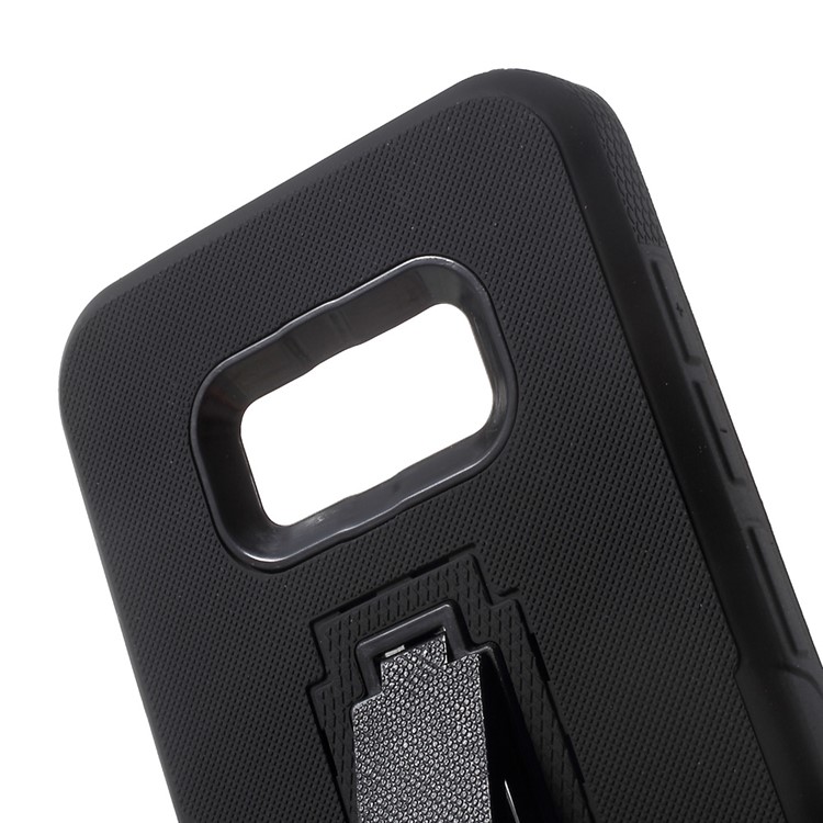 Dot Texture Hybrid Cell Phone Case with Kickstand (PC + TPU) for Samsung Galaxy S8 SM-G950 - Black-5