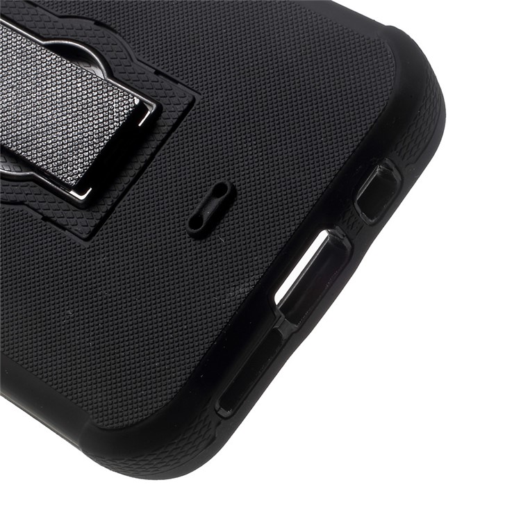 Dot Texture Hybrid Cell Phone Case with Kickstand (PC + TPU) for Samsung Galaxy S8 SM-G950 - Black-6