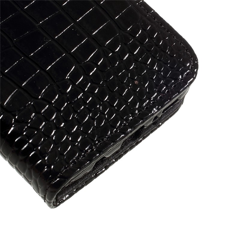 For Samsung Galaxy S8 G950 Crocodile Texture Wallet Leather Stand Case with Wrist Strap - Black-7