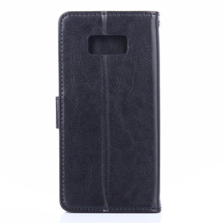 Crazy Horse Magnetic Leather Stand Case for Samsung Galaxy S8+ G955 - Black-2