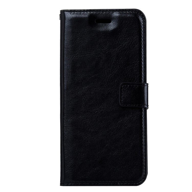 Crazy Horse ID/Credit Card Slots Leather Phone Case for Samsung Galaxy S8 G950 - Black-1