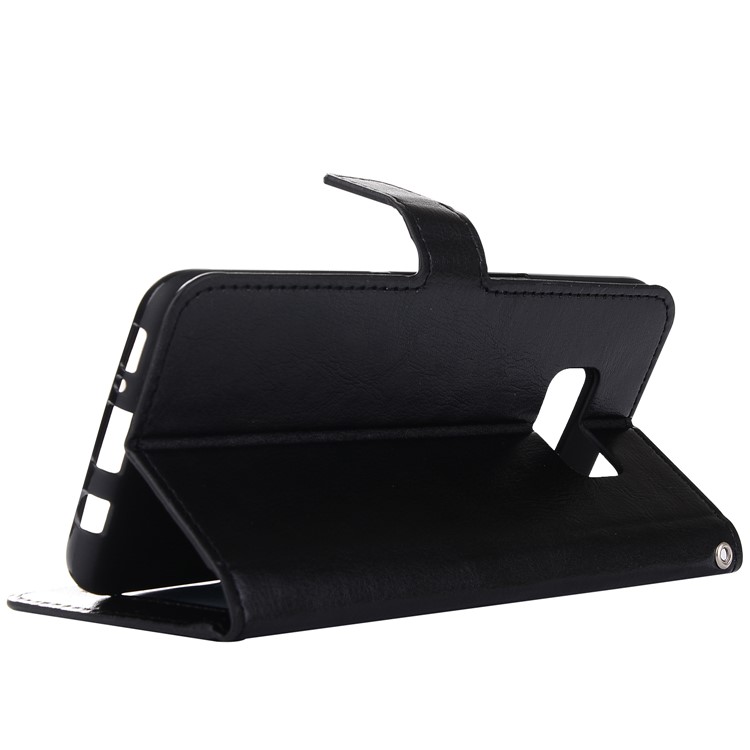 Crazy Horse ID/Credit Card Slots Leather Phone Case for Samsung Galaxy S8 G950 - Black-5