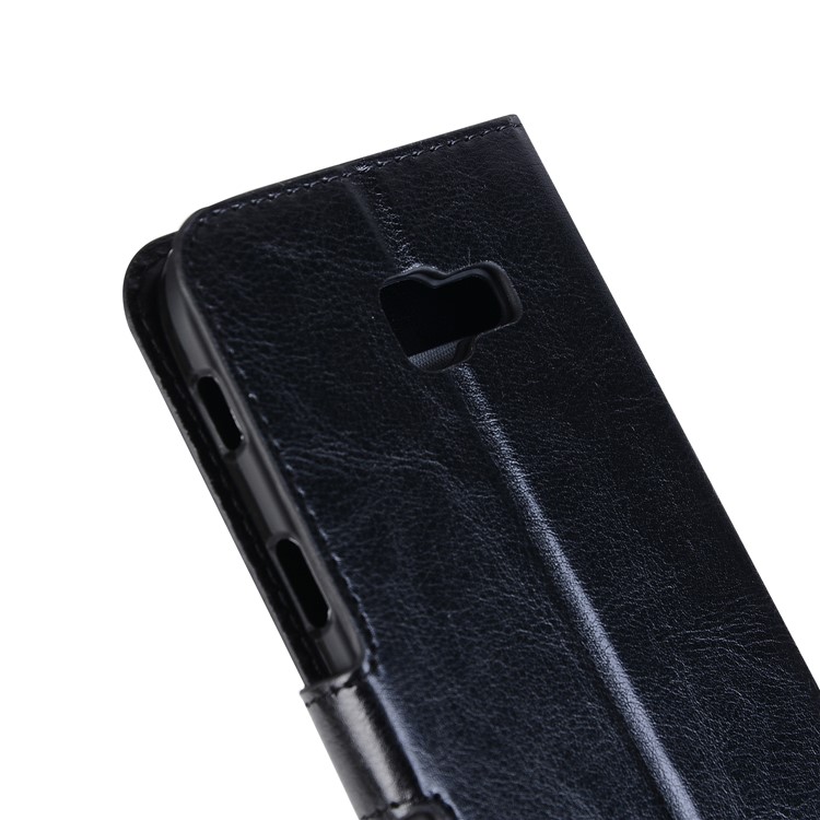 Crazy Horse Leather Wallet Smartphone Cover with Handy Strap for Samsung Galaxy A3 (2017) - Black-6