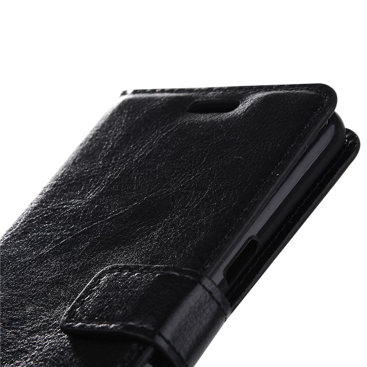 Crazy Horse Leather Wallet Smartphone Cover with Handy Strap for Samsung Galaxy A3 (2017) - Black-7