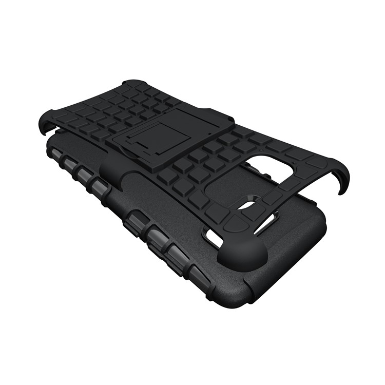 Hybrid PC TPU Phone Case with Kickstand for Samsung Galaxy S8 G950 - Black-7