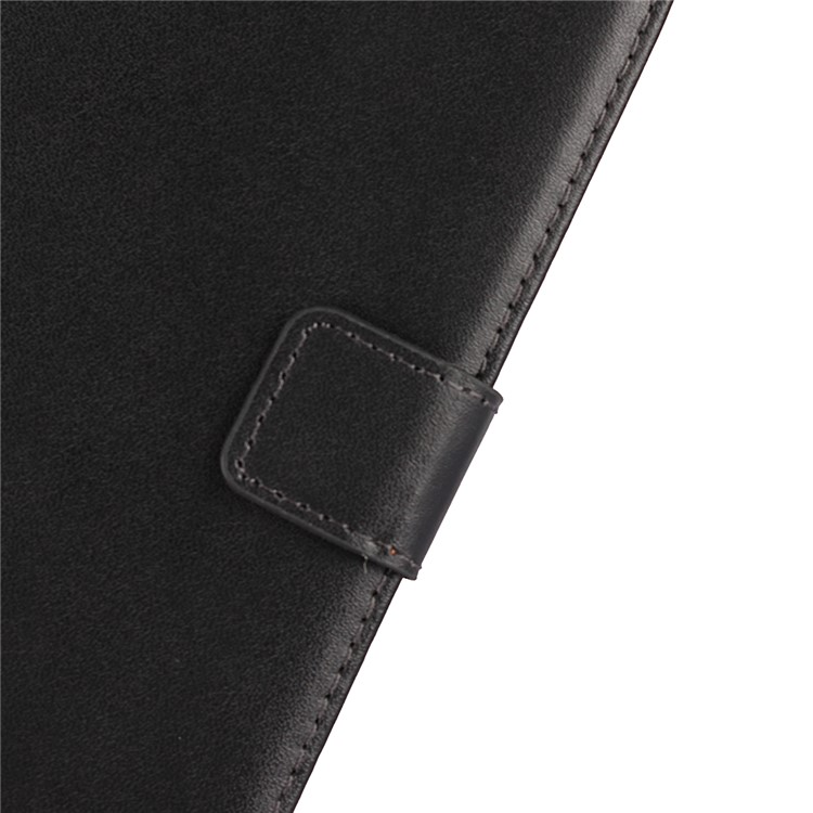 Genuine Split Leather Wallet Case with Stand for Samsung Galaxy A7 (2017)- Black-5