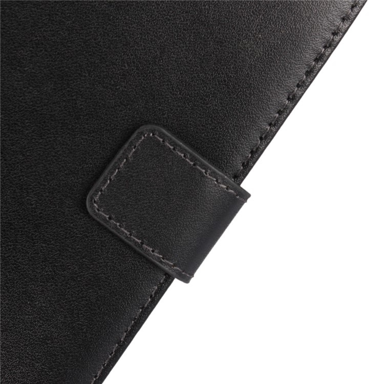 For Samsung Galaxy S8 G950 Genuine Split Leather Wallet Case with Stand - Black-5