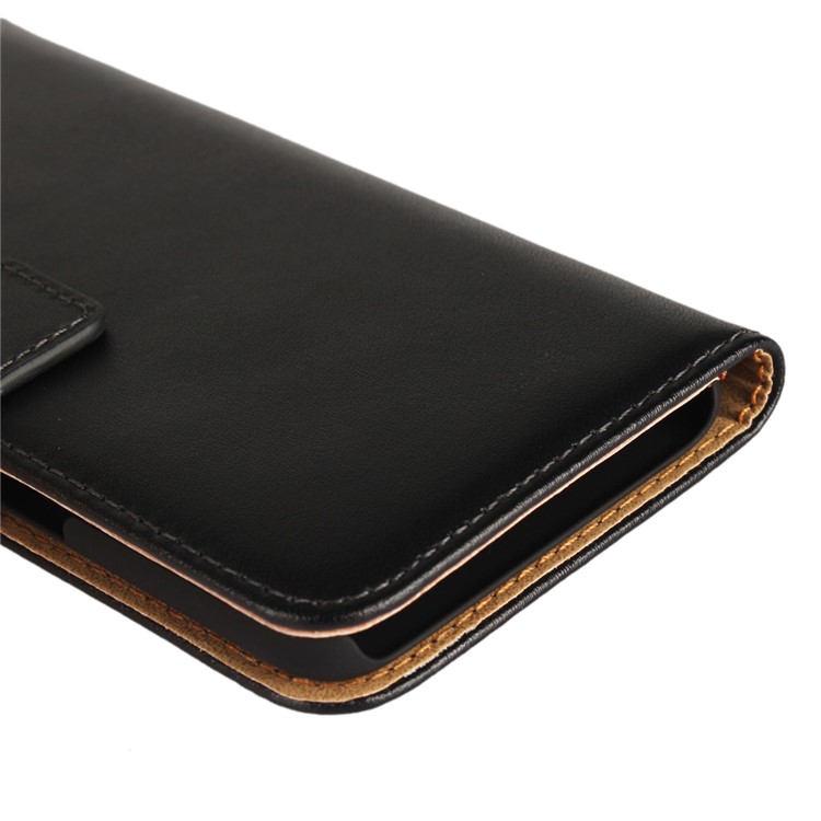 For Samsung Galaxy S8 G950 Genuine Split Leather Wallet Case with Stand - Black-8