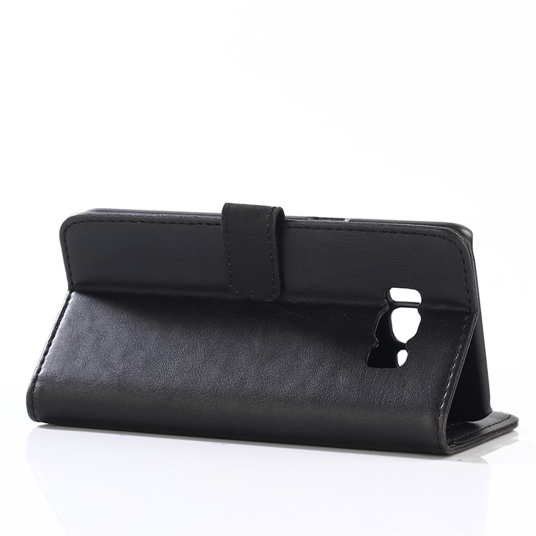 Retro Style Crazy Horse PU Leather Wallet Case Stand for Samsung Galaxy S8 G950 - Black-4