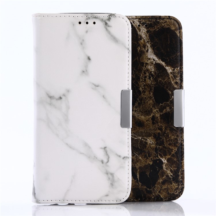 For Samsung Galaxy S8 Plus G955 Marble Leather Wallet Case with Stand - Black-5