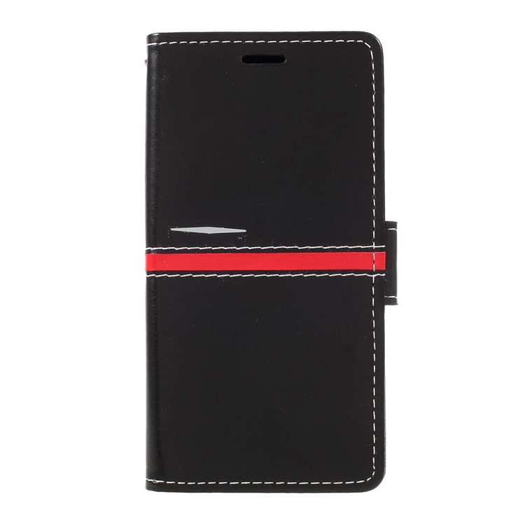 For Samsung Galaxy J5 (2017) Graceful Series Stitching Leather Wallet Phone Case - Black-3