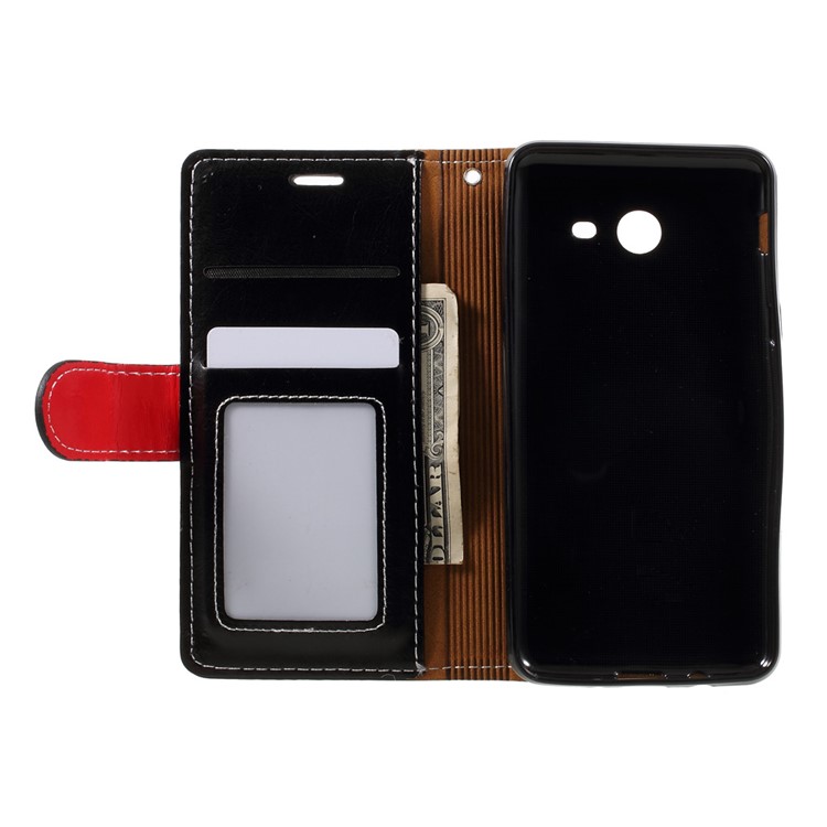 For Samsung Galaxy J5 (2017) Graceful Series Stitching Leather Wallet Phone Case - Black-6