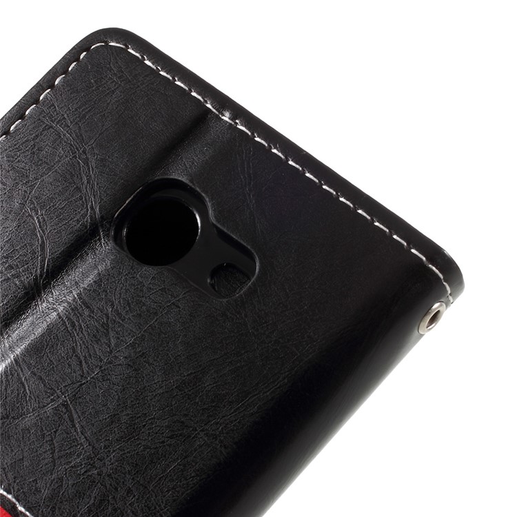 For Samsung Galaxy J5 (2017) Graceful Series Stitching Leather Wallet Phone Case - Black-9
