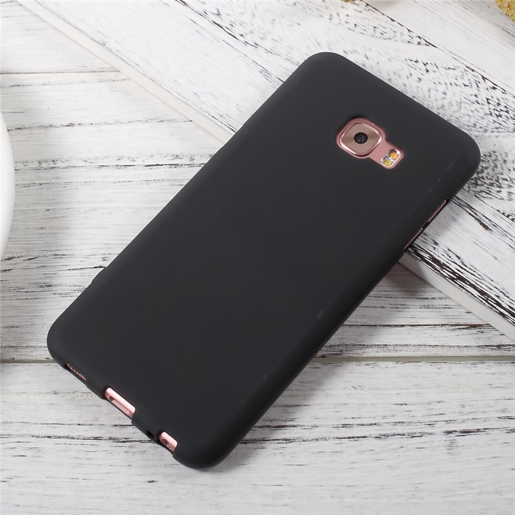 Matte Anti-fingerprint Soft TPU Protective Case for Samsung Galaxy C5 Pro - Black-1