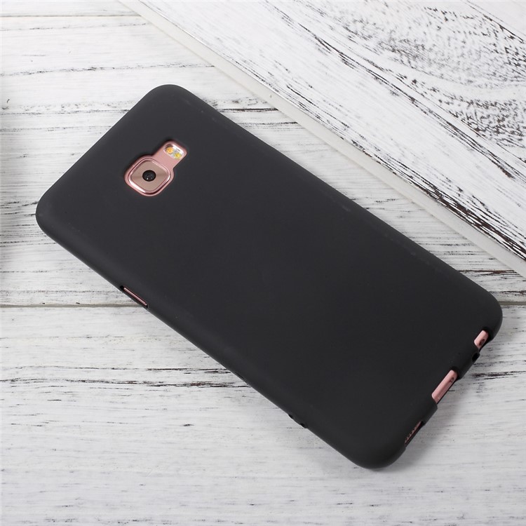 Matte Anti-fingerprint Soft TPU Protective Case for Samsung Galaxy C5 Pro - Black-3