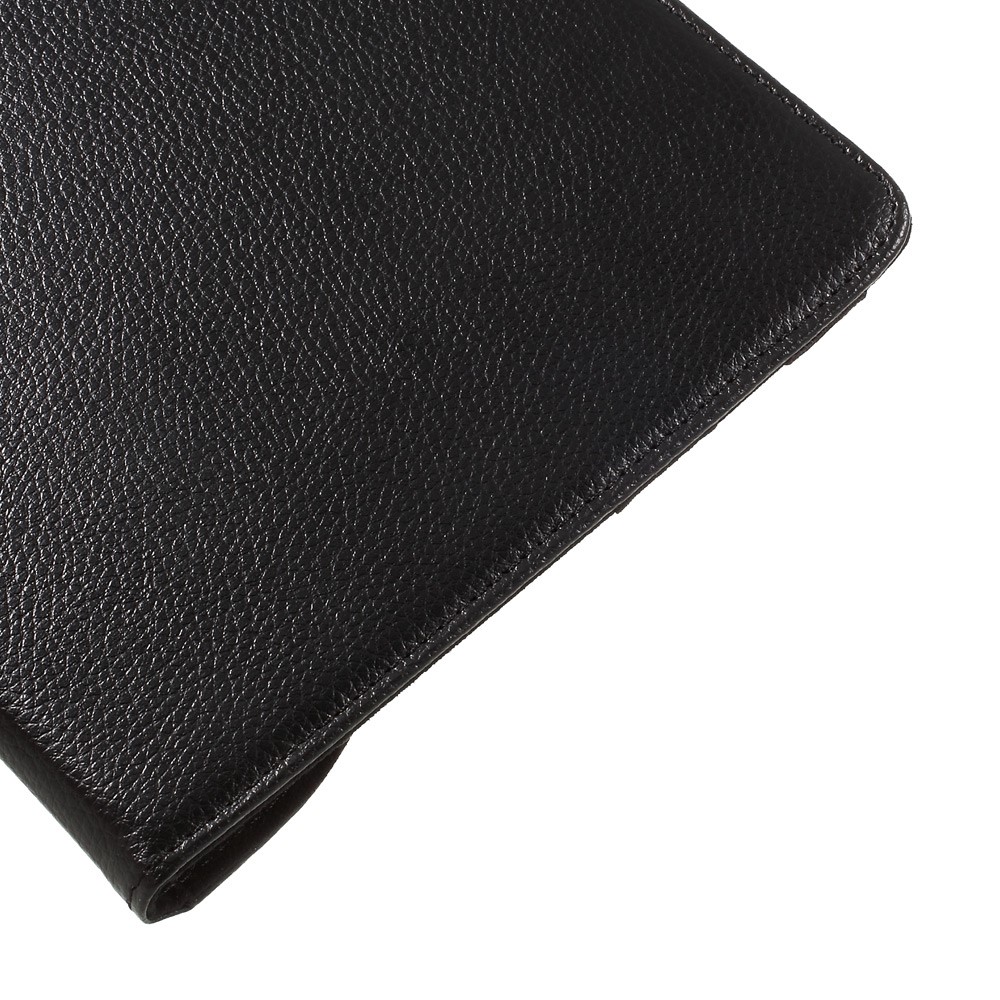 Texture De Litchi Etui En Cuir De Support Rotatif À 360 Degrés Pour Samsung Galaxy Tab S3 9.7 "T820 - Noir