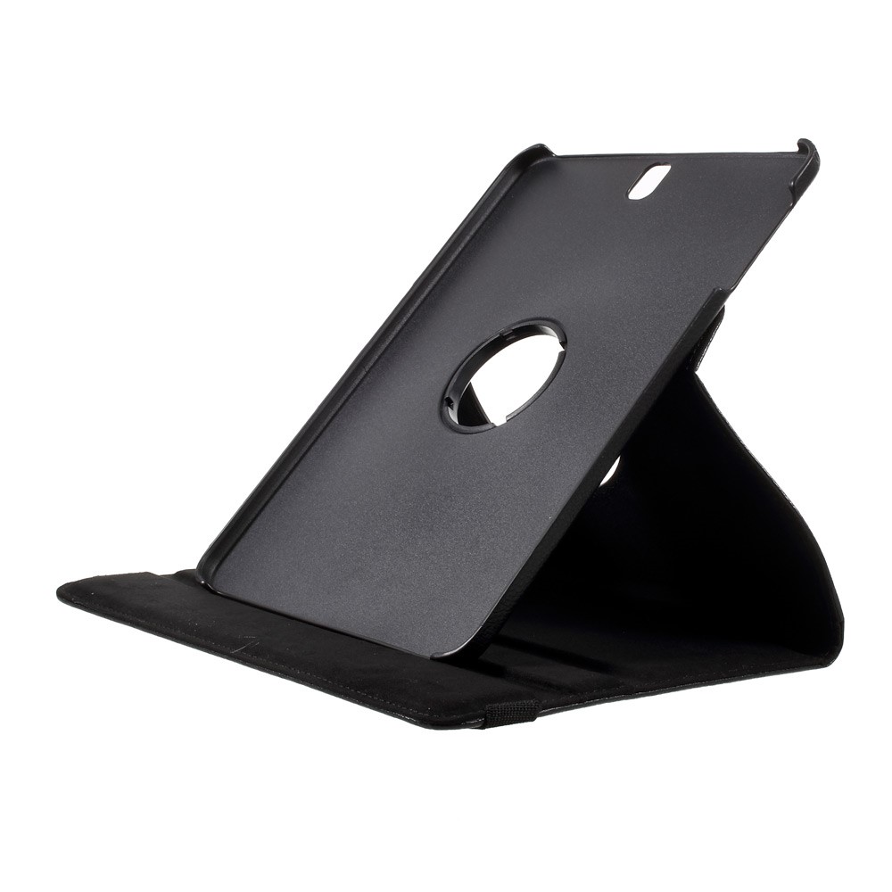 Funda De Cuero De Soporte Rotativo De 360 ​​grados De Litchi Para Samsung Galaxy Tab S3 9.7 "T820 - Negro