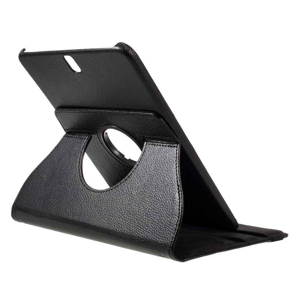 Litchi Texture 360 ​​Graus Capa De Couro Rotary Stand Para Samsung Galaxy Tab S3 9.7 "T820 - Preto