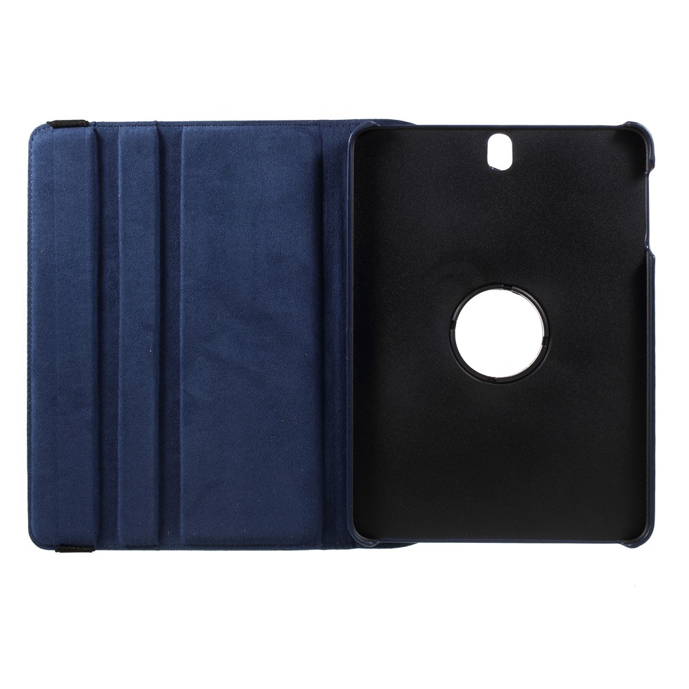 Litchi Grein Leather Stand Rotar Stand Case Para Samsung Galaxy Tab S3 9,7 "t820 - Azul Escuro-9