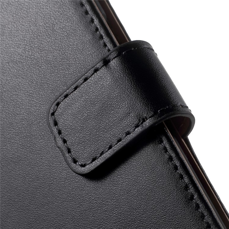 Genuine Split Leather Wallet Stand Phone Case for Samsung Galaxy S8 SM-G950 - Black-8