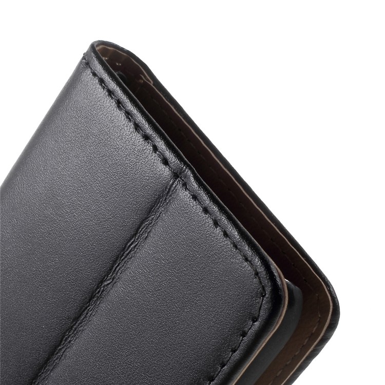 Genuine Split Leather Wallet Stand Phone Case for Samsung Galaxy S8 SM-G950 - Black-9