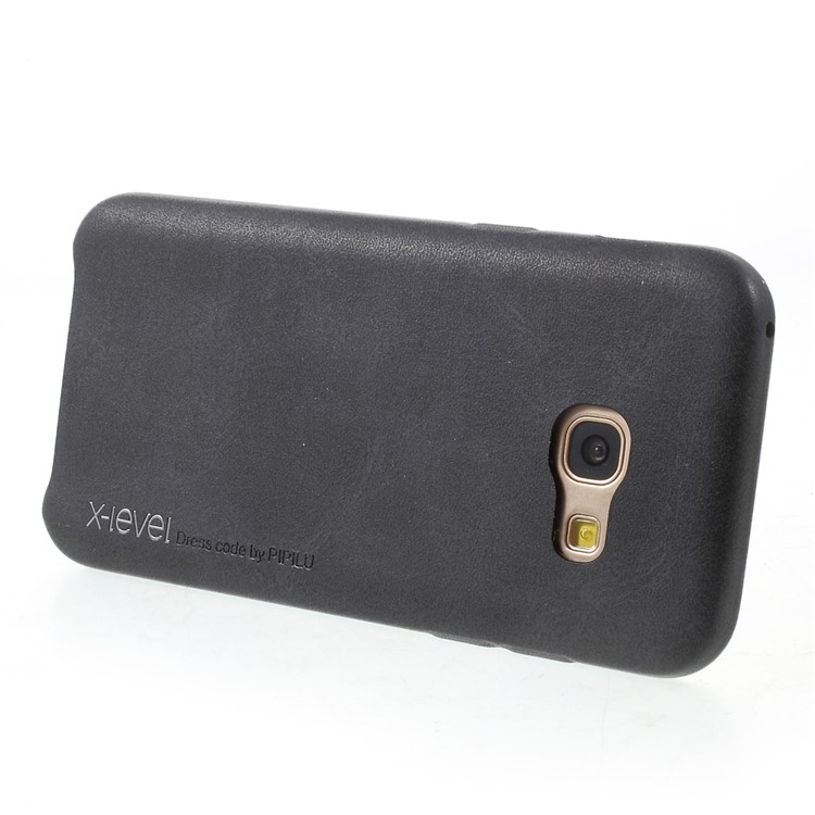 X-LEVEL Vintage Series PU Leather + PC Back Cover for Samsung Galaxy A3 (2017) A320 - Black-3