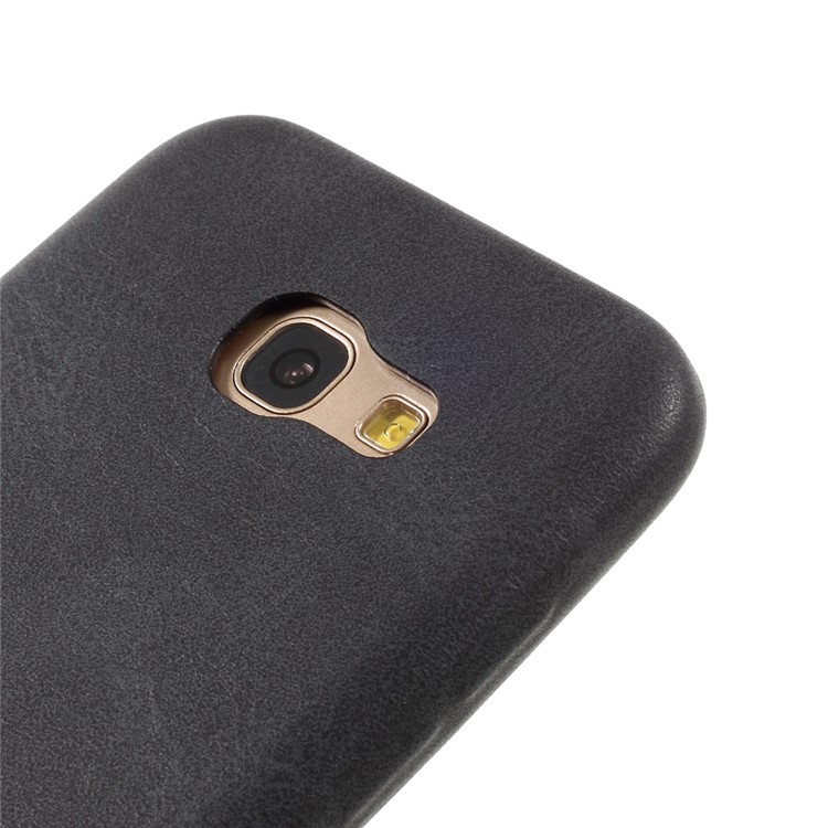 X-LEVEL Vintage Series Hard Phone Case for Samsung Galaxy A5 (2017) A520 (PU Leather + PC) - Black-3