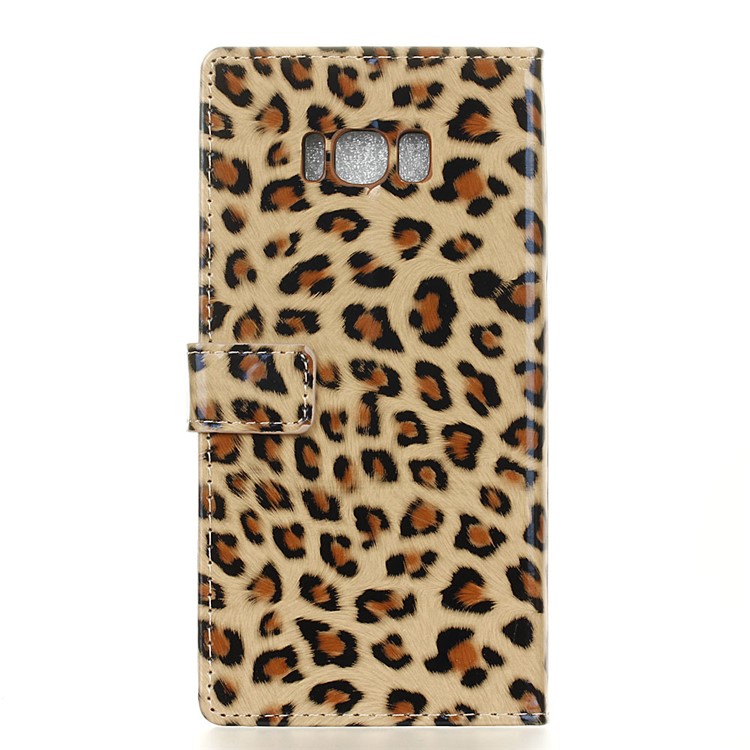 Leopard Pattern PU Leather Wallet Mobile Phone Case Cover for Samsung Galaxy S8 Plus G955-2