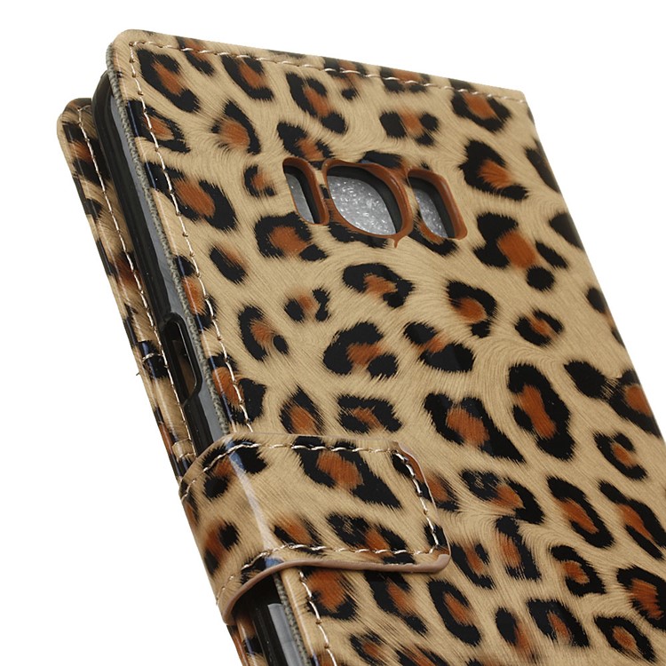 Leopard Pattern PU Leather Wallet Mobile Phone Case Cover for Samsung Galaxy S8 Plus G955-3
