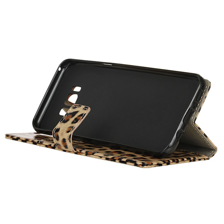 Leopard Pattern PU Leather Wallet Mobile Phone Case Cover for Samsung Galaxy S8 Plus G955-5