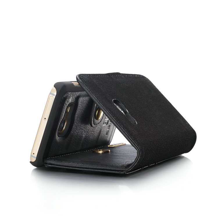 DG.MING for Samsung Galaxy A3 (2017) Detachable 2 in 1 Wallet Split Leather Case Accessory - Black-15