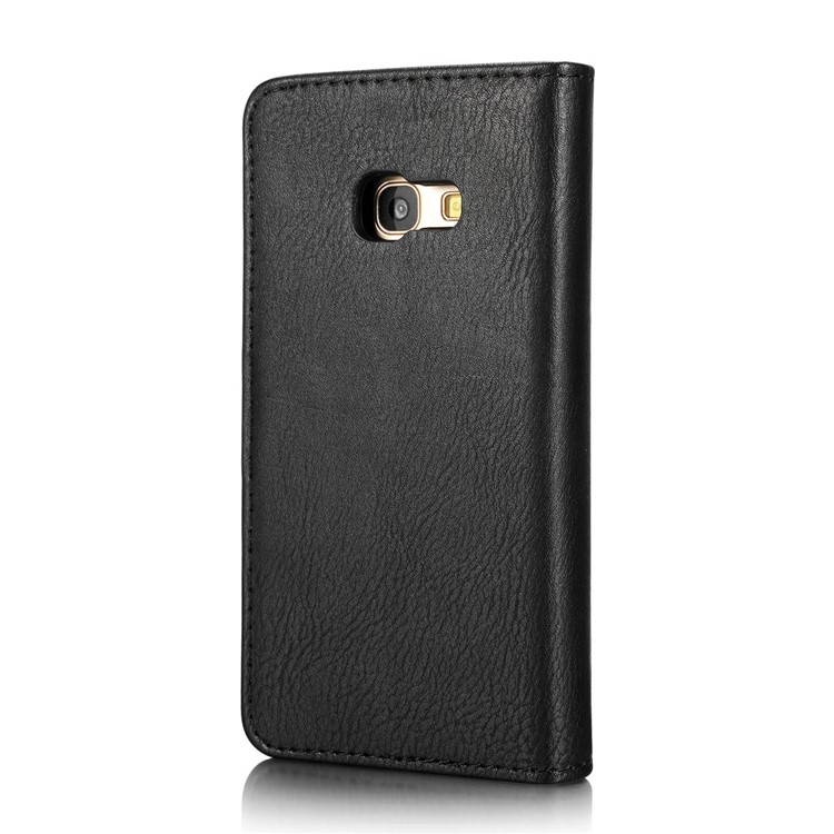 DG.MING for Samsung Galaxy A3 (2017) Detachable 2 in 1 Wallet Split Leather Case Accessory - Black-5