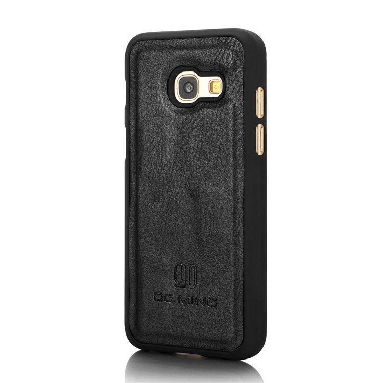 DG.MING for Samsung Galaxy A3 (2017) Detachable 2 in 1 Wallet Split Leather Case Accessory - Black-6