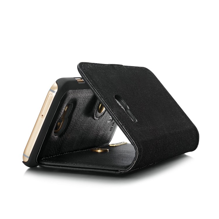 DG.MING Detachable 2 in 1 Wallet Split Leather Phone Case for Samsung Galaxy A5 (2017) A520 - Black-15