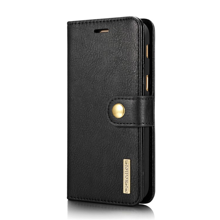 DG.MING Detachable 2 in 1 Wallet Split Leather Phone Case for Samsung Galaxy A5 (2017) A520 - Black-4
