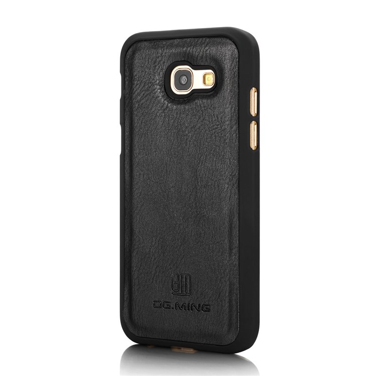DG.MING Detachable 2 in 1 Wallet Split Leather Phone Case for Samsung Galaxy A5 (2017) A520 - Black-6