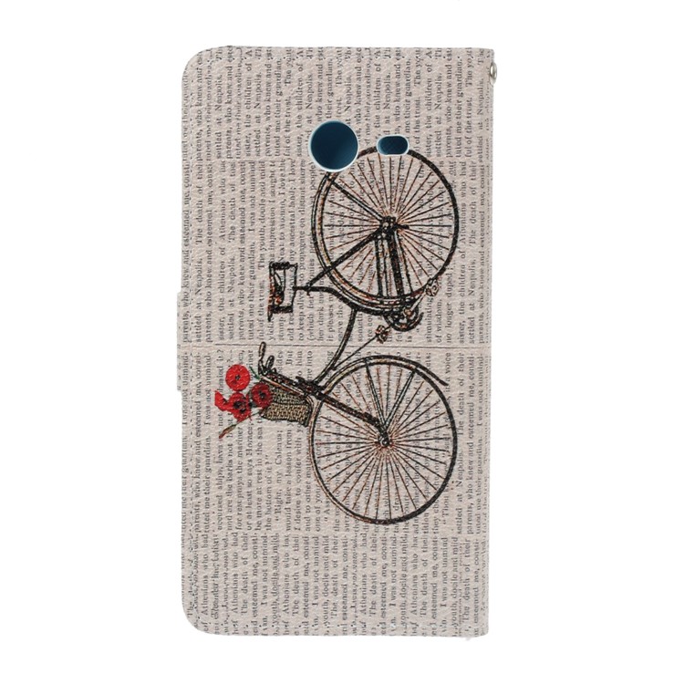 Pattern Printing Wallet Leather Stand Case for Samsung Galaxy J5 (2017) - Bicycle with Flowers-2