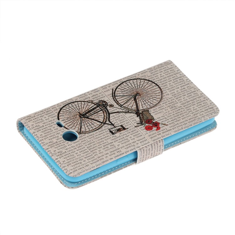 Pattern Printing Wallet Leather Stand Case for Samsung Galaxy J5 (2017) - Bicycle with Flowers-4
