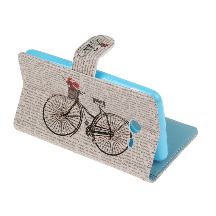 Pattern Printing Wallet Leather Stand Case for Samsung Galaxy J5 (2017) - Bicycle with Flowers-5
