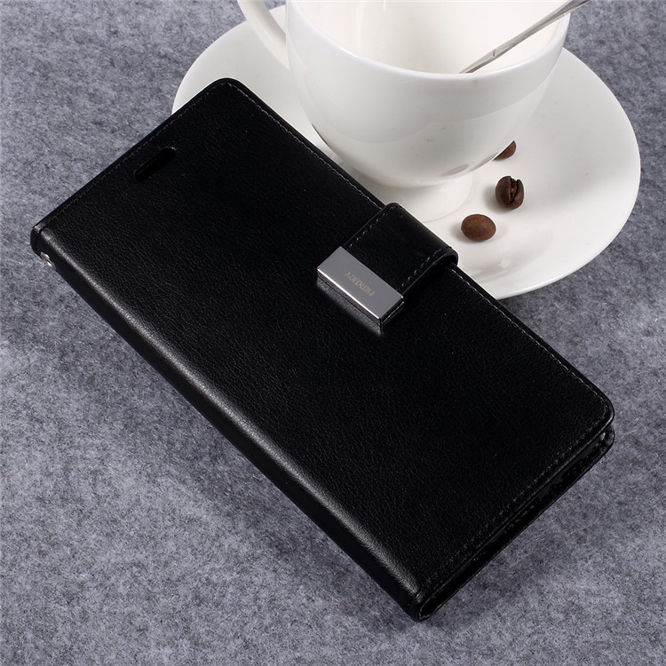 MERCURY GOOSPERY Rich Diary Leather Wallet Cover for Samsung Galaxy S8 Plus G955 - Black-3